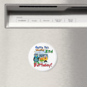 宇宙の第3回誕生日Tシャツとギフト マグネット (インサイチュ (食洗機))