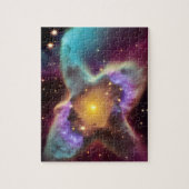 宇宙の紫色と黄色のパステル太陽のズ ジグソーパズル (縦)