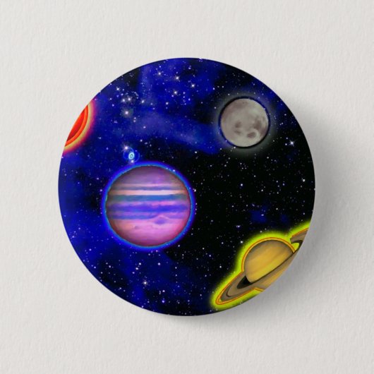 宇宙の絵画ボタン 缶バッジ (正面)