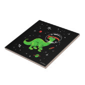 宇宙の緑と赤のパラショロフォスディノス タイル (側面)