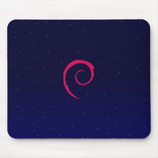 宇宙の背景とのDebian マウスパッド (正面)