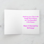 宇宙の花のバースデー・カード カード (内部)