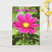 宇宙の花のバースデー・カード カード (黄色い花)