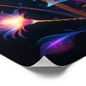 宇宙の花サイケデリック芸術ポスター ポスター (角)