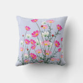 宇宙の花柄の枕 クッション (裏面)