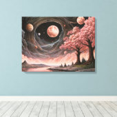 宇宙の花 キャンバスプリント (インサイチュ (ウッドフロア))