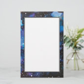 宇宙の芸術の水彩画の銀河系 便箋 (スタンド正面)