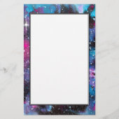 宇宙の芸術の水彩画の銀河系 便箋 (正面)