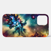 宇宙の藍色の神秘的な魅惑の風景 Case-Mate iPhoneケース (裏面 (横))