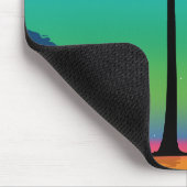 宇宙の虹の空の下の鮮やかな木 マウスパッド (コーナー)