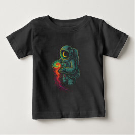 宇宙の螺旋を操る宇宙飛行士 ベビーTシャツ