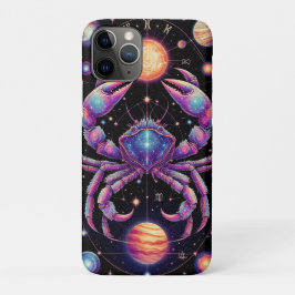 宇宙の蟹座をフィーチャーした天体十二星座アート iPhone 11 PROケース