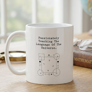宇宙の言語 熱心な数学教育 コーヒーマグカップ