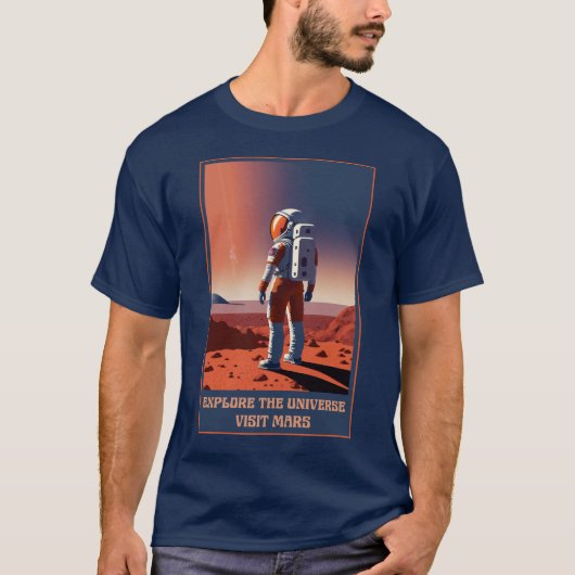 宇宙の訪問火星 Tシャツ (正面)