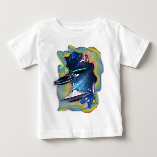 宇宙の訪問者 ベビーTシャツ (正面)