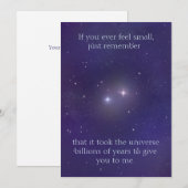 宇宙の誕生から数億年を費やした愛 シーズンカード (正面/裏面)