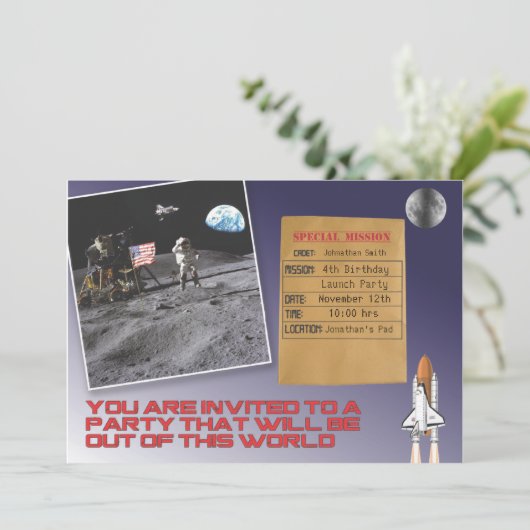 宇宙の誕生会 招待状 (スタンド正面)