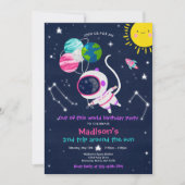 宇宙の誕生会 招待状 (正面)