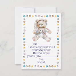 宇宙の誕生日お礼カード サンキューカード