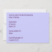 宇宙の誕生日の招待 招待状 (裏面)