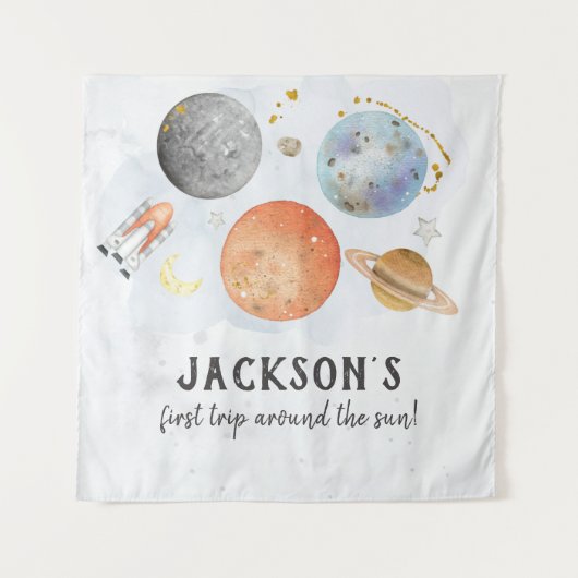 宇宙の誕生日ウェルカムサイン タペストリー (正面)