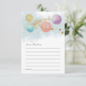 宇宙の誕生日タイムカプセルカード 招待状 (スタンド正面)