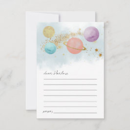 宇宙の誕生日タイムカプセルカード 招待状