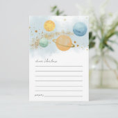 宇宙の誕生日タイムカプセルカード 招待状 (スタンド正面)