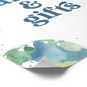 宇宙の誕生日パーティーカードとギフトサイン ポスター (角)