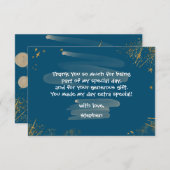 宇宙の誕生日パーティー サンキューカード (正面/裏面)