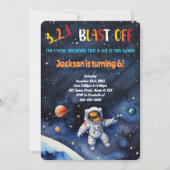 宇宙の誕生日パーティー 招待状 (正面)