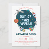 宇宙の誕生日パーティー 極上の体験 招待状 (正面)