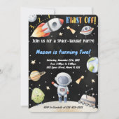 宇宙の誕生日招待状 招待状 (正面)
