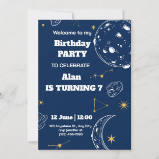 宇宙の誕生日招待状 招待状