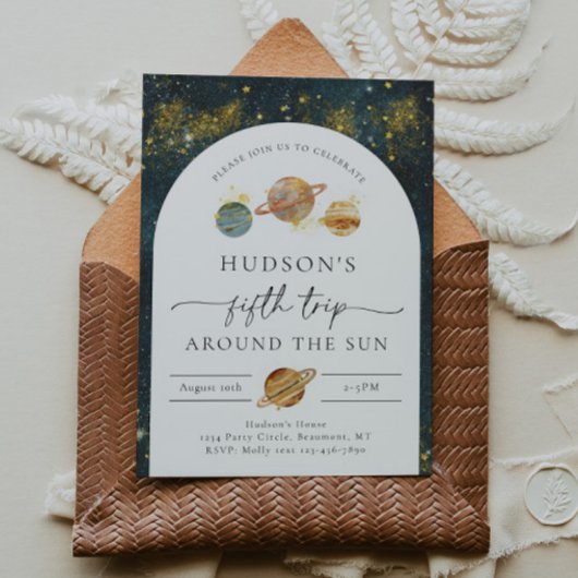宇宙の誕生日招待状 | 5回目のトリップ誕生日 招待状