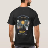 宇宙の誕生日 銀河 太陽 月 星 惑星 Tシャツ (裏面)