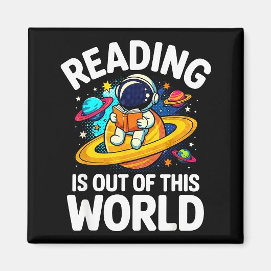 宇宙の読書はこの世のものではないほど面白い本 マグネット (正面)