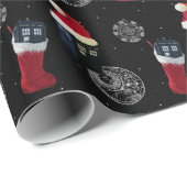 宇宙の警察箱のデザインの包装紙 ラッピングペーパー (ロールコーナー)