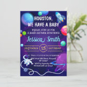 宇宙の赤ちゃんが青い宇宙飛行士の惑星にシャワーを浴びる 招待状 (スタンド正面)