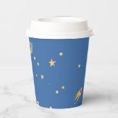 宇宙の赤ちゃんシャワーかわいい猫男女兼用、 紙コップ (裏面)