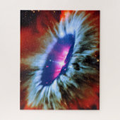 宇宙の赤とピンクのブラックホールスターが爆発 ジグソーパズル (縦)