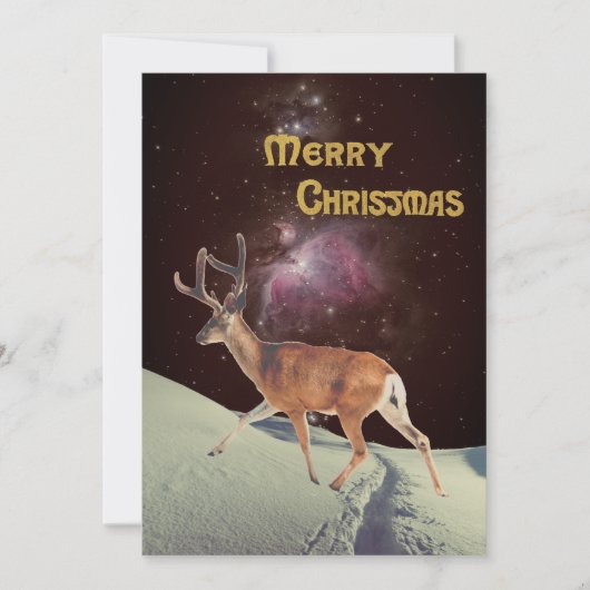 宇宙の超本物のクリスマストナカイ シーズンカード (正面)