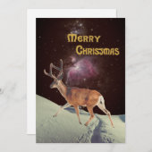 宇宙の超本物のクリスマストナカイ シーズンカード (正面/裏面)