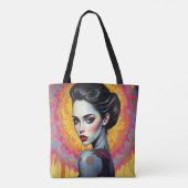 宇宙の輝きの神秘的な美しい トートバッグ (裏面)