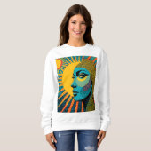 宇宙の輝き：太陽の女神のスウェットシャツ スウェットシャツ (正面フル)