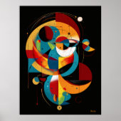 宇宙の進化 – 抽象芸術ジオメトリを動かす ポスター (正面)