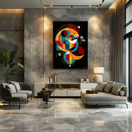 宇宙の進化 – 抽象芸術ジオメトリを動かす ポスター