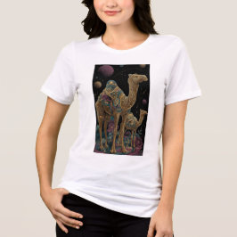 宇宙の金のラクダのデュオ トライブレンドＴシャツ