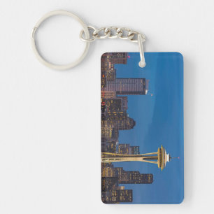 宇宙の針および都心のシアトル キーホルダー