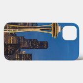 宇宙の針および都心のシアトル Case-Mate iPhoneケース (裏面 (横))